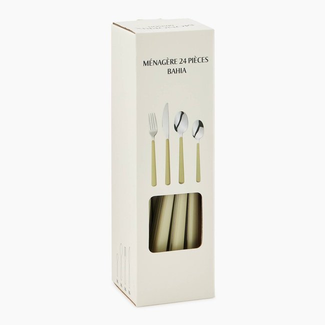 Ménagère 24 pièces, gamme bahia Couleur vert <span itemprop=