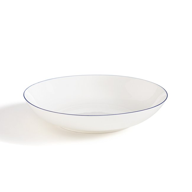 4er-Set tiefe Teller Malo, Porzellan weiss/blau LA REDOUTE INTERIEURS