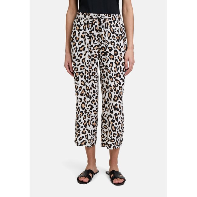 Pantalon à enfiler à poches extérieures blanc/noir <span itemprop=