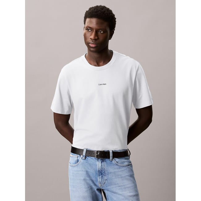 T-shirt manches courtes piqué nano  blanc <span itemprop=