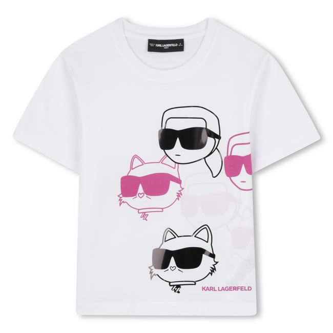 T-shirts à manches courtes blanc rose <span itemprop=