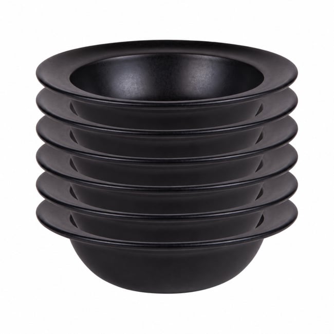 Assiette creuse Neo 19 cm (lot de 6) - NEO Couleur noir <span itemprop=