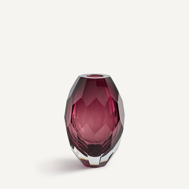 Vase en verre épais bourgogne, Veneto Couleur bourgogne <span itemprop=