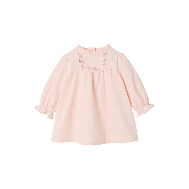 Robe velours rose pâle <span itemprop=