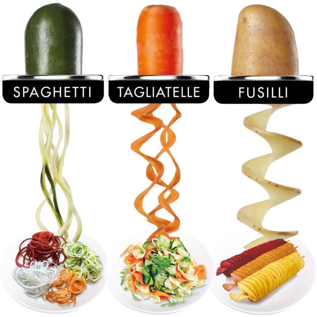 Découpe légumes 17501 Coffret Spiral Expert acier <span itemprop=