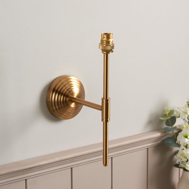 Oona T Bar Wall Light in Brushed Aged Brass, aged brass, ÉDITÉ