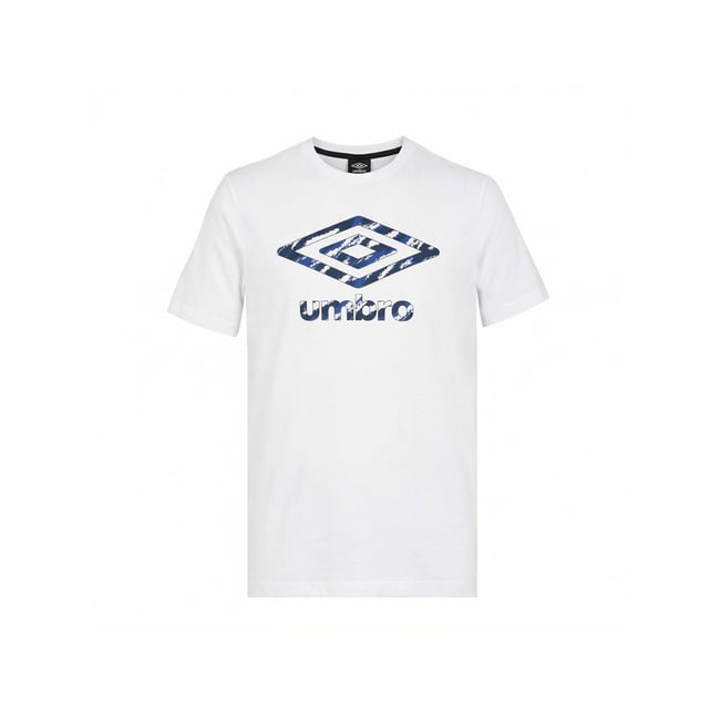 Tee shirt coton 160GSM blanc/bleu marine/bleu <span itemprop=