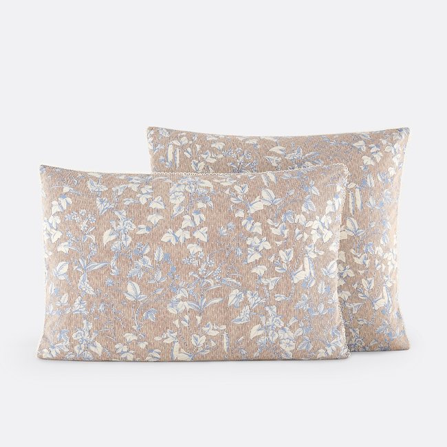 Funda de almohada de percal lavado, Melusine estampado <span itemprop=