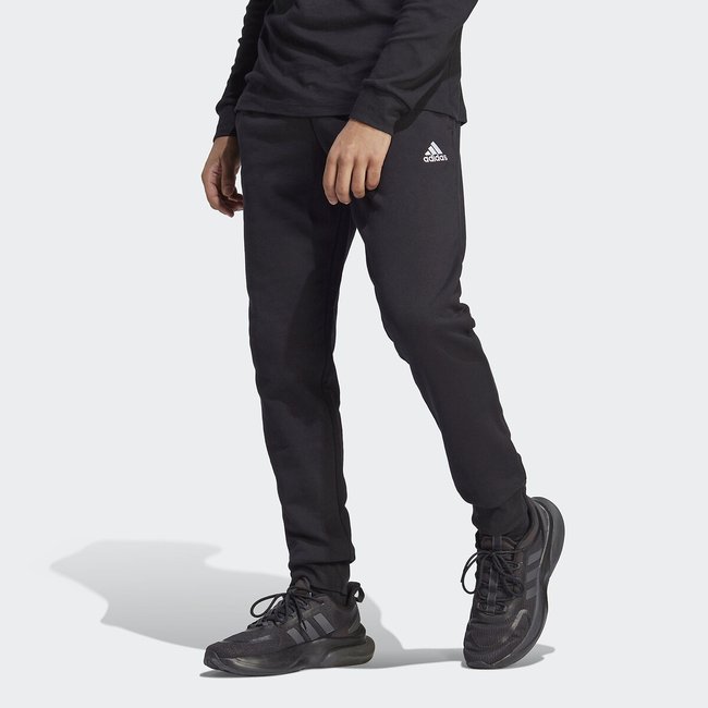 Embroidered Logo Gym Joggers in Cotton, black, ADIDAS SPORTSWEAR