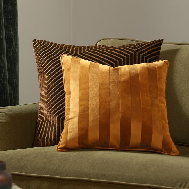 Regency Stripe Velvet Cushion - PAOLETTI