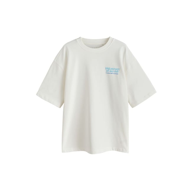 T-shirt à motif bagel écru <span itemprop=