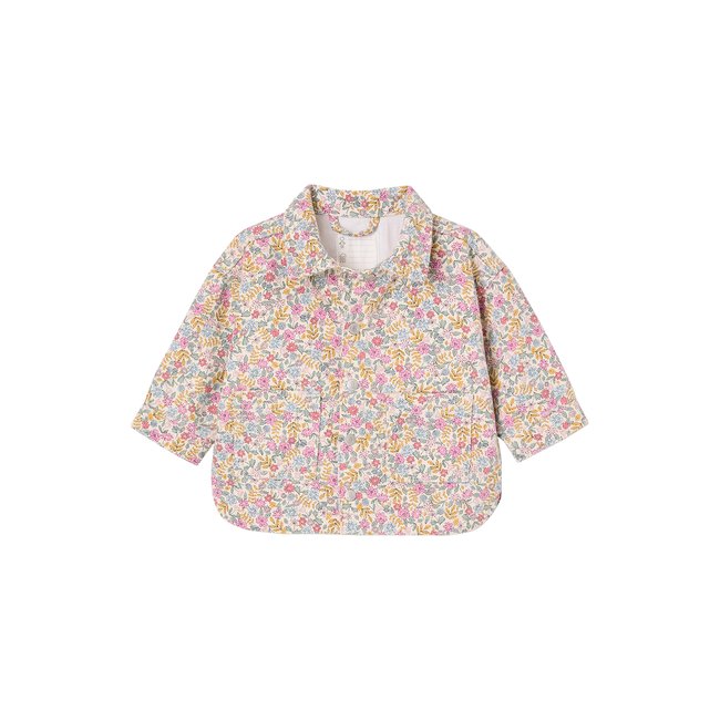 Veste imprimée en toile bébé multicolore <span itemprop=