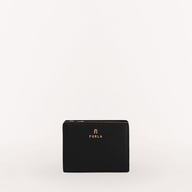Camelia Small Leather Wallet, black, FURLA
