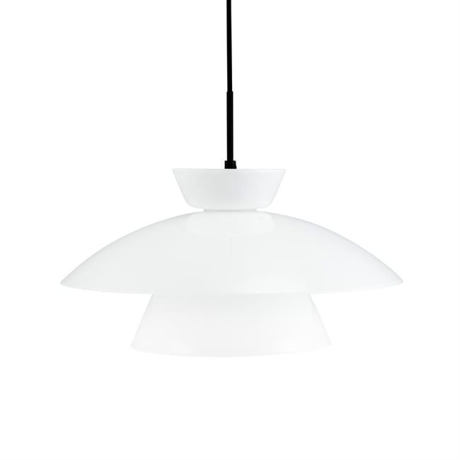 Suspension en Verre D38 VALBY Couleur blanc <span itemprop=