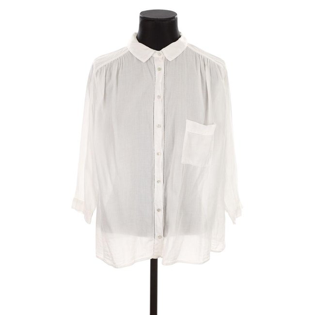 Blouse en coton - Très Bon État blanc <span itemprop=