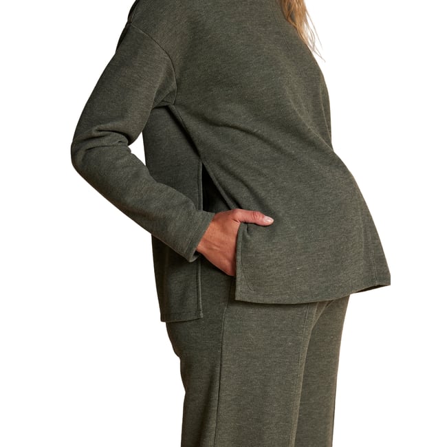 Ensemble 2 pièces grossesse et postpartum vert <span itemprop=