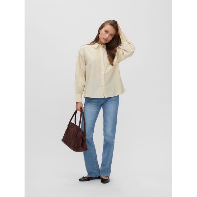 Chemise pale banana <span itemprop=