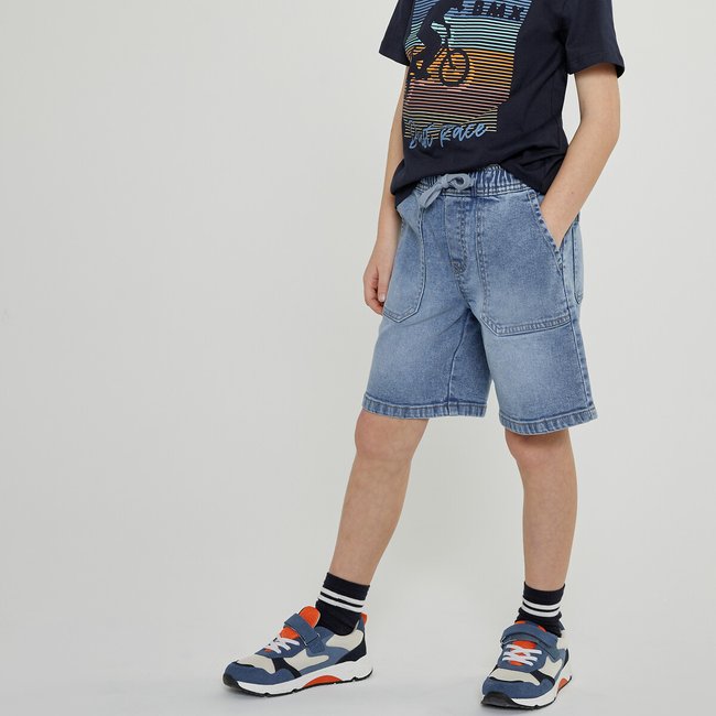 Bermuda in denim con laccetti double stone LA REDOUTE COLLECTIONS