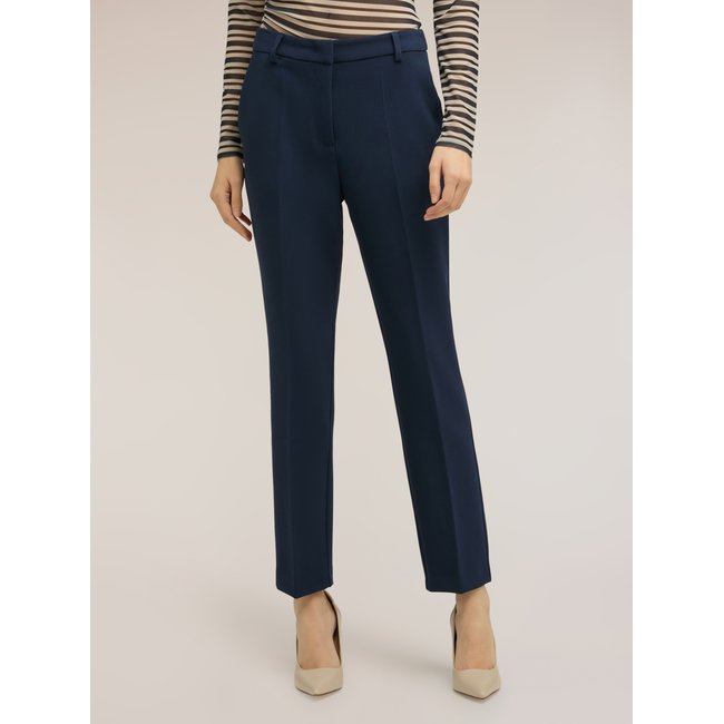 Pantalon coupe droite bleu <span itemprop=