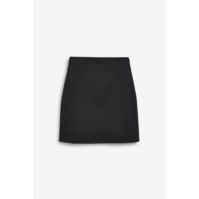 Jupe crayon à enfiler en jersey stretch noir <span itemprop=