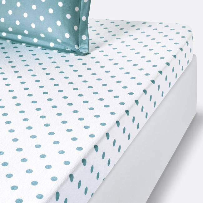 Drap housse flanelle imprimé pois, Clarisse - LA REDOUTE INTERIEURS