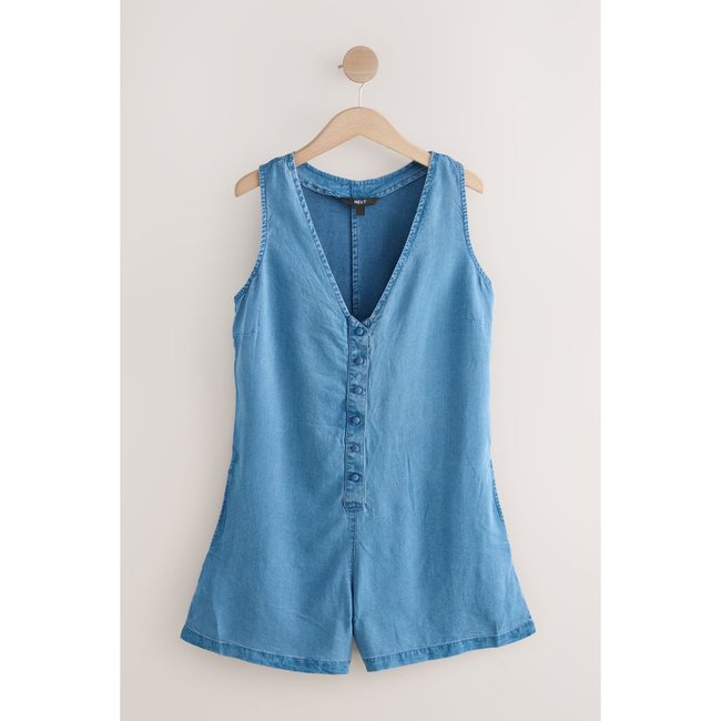 Combi-short léger délavé au javel <span itemprop=
