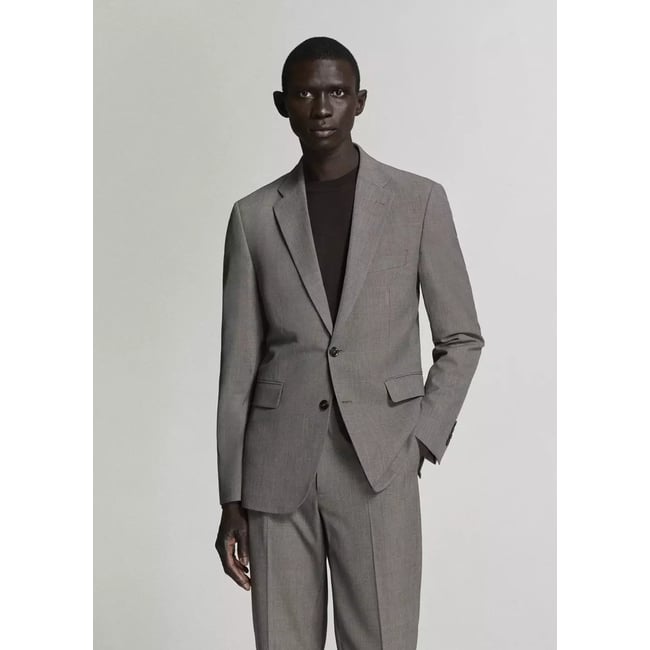 Veste costume Milán slim-fit marron <span itemprop=