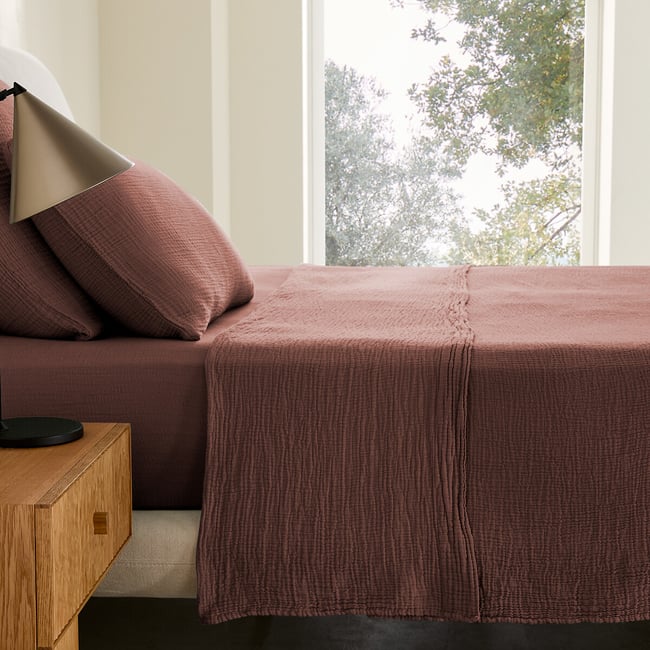 Drap plat en gaze de coton biologique, Yafa - AM.PM