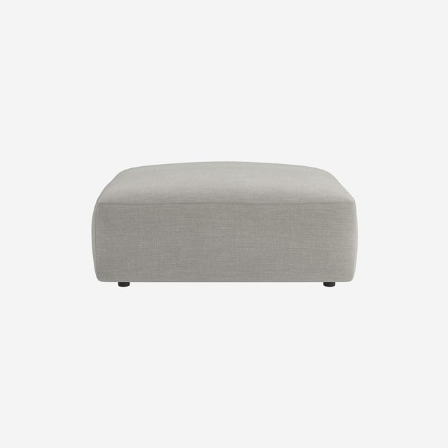 Repose-pieds tissu acrylique CREMI Couleur gris <span itemprop=