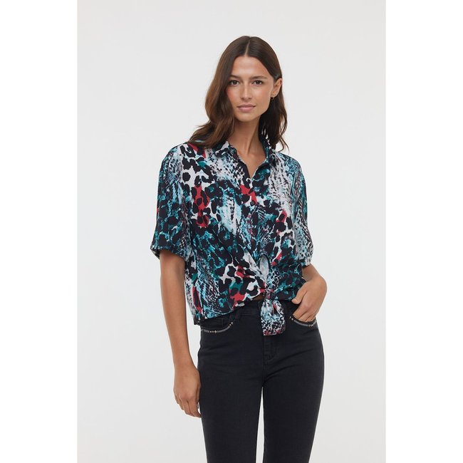 Chemise manches courtes loose DAMA ML optic blanc <span itemprop=