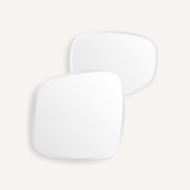 Miroir asymétrique double, hauteur 67,8 cm, NELLA Couleur noyer <span itemprop=
