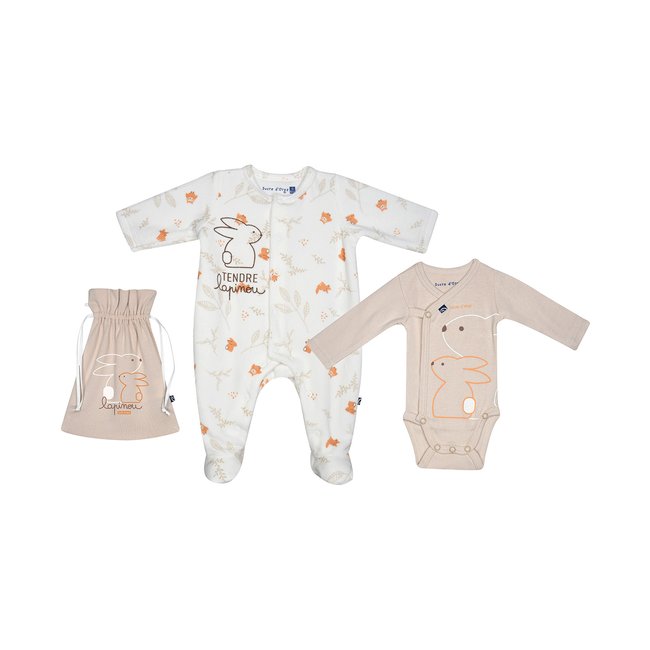 Set naissance marcius maille naissance beige <span itemprop=