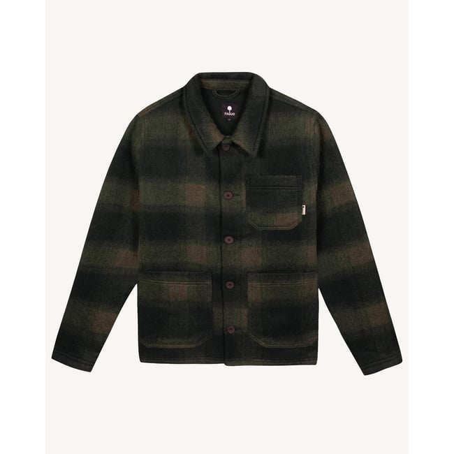 Veste laine LORGE vert <span itemprop=
