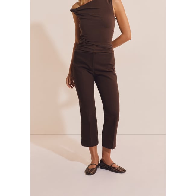 Pantalon capri A CAPRI marron <span itemprop=