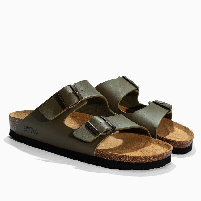 Sandales ATLAS pour homme kaki <span itemprop=
