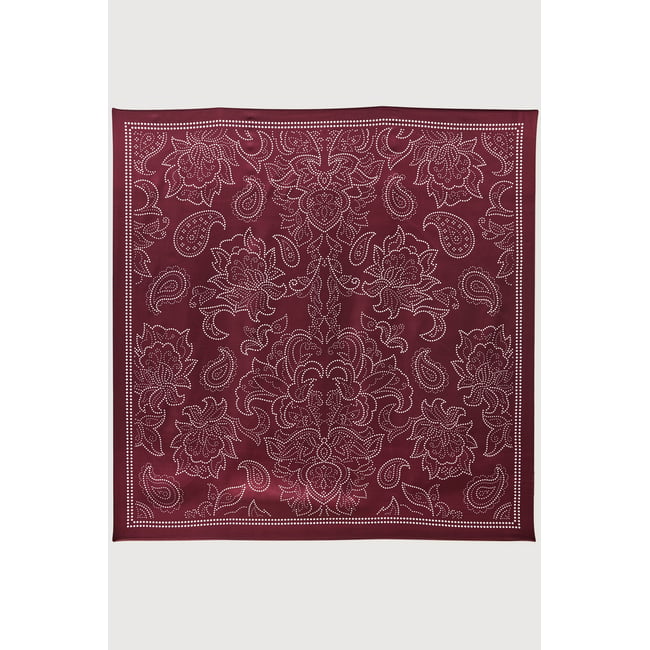 Foulard satiné marron <span itemprop=