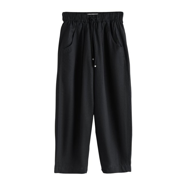 Pantalon barrel en lin et coton - NEXT