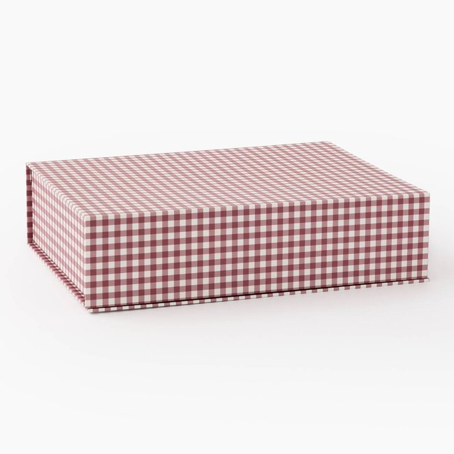 Boite de rangement A5 avec fermeture aimantée Couleur merlot <span itemprop=