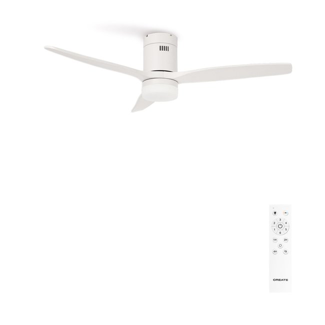 Ventilateur de plafond 40W avec lumière et télécommande WIND CALM NATURAL WOOD - CREATE