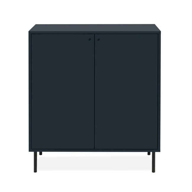 Petit buffet moderne bleu sombre 2 portes RAVEN Couleur bleu <span itemprop=