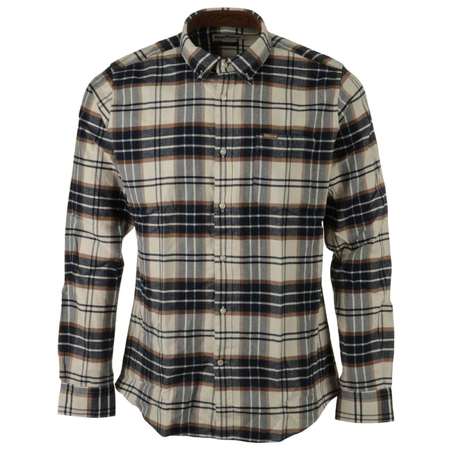 Chemise Barbour Portdown Tailored Checked Shirt ecru <span itemprop=