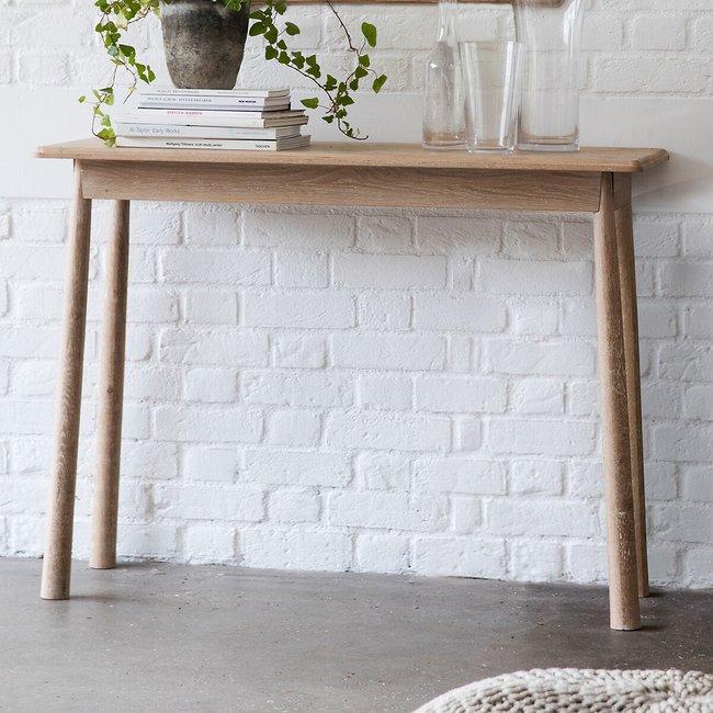 Uttara Oak Console Table, light wood, SO'HOME