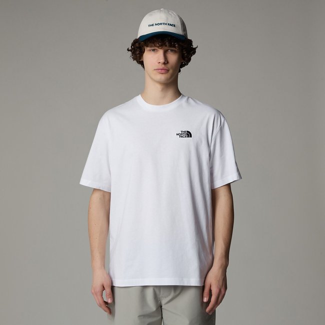Oversize-T-Shirt Essentiel mit kleinem Logo weiss <span itemprop=