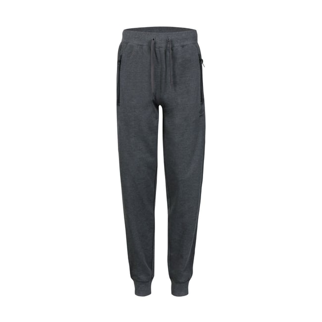 Jogging en coton gris foncé chiné/noir <span itemprop=