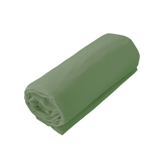 Drap housse 100% coton bio bonnet 30 cm vert <span itemprop=