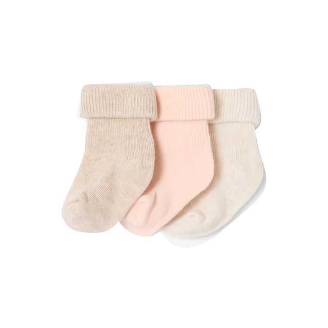 Lot de 3 paires de chaussettes bébé unies assorties <span itemprop=