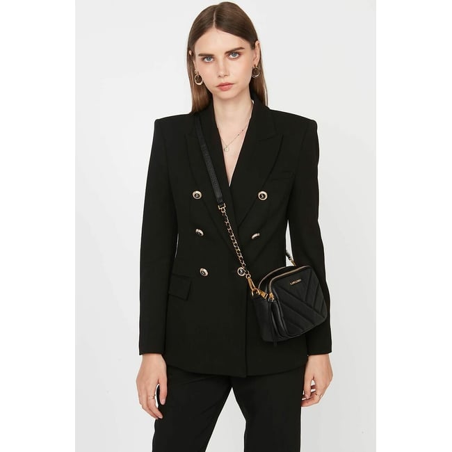 Sac trotteur zippé SOFT MATELASSÉ noir <span itemprop=