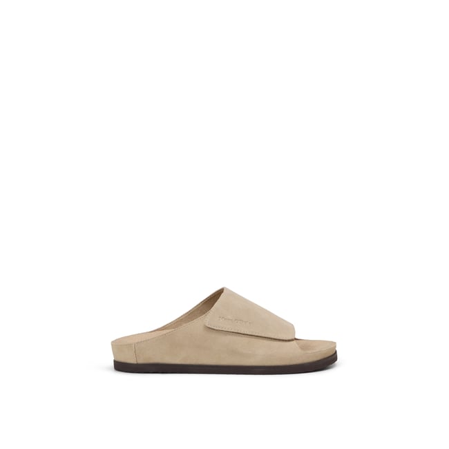 Mule modèle Federico avec une large fermeture velcro hellbraun <span itemprop=