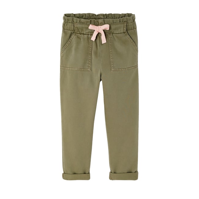 Pantalon style paperbag Lyocell fluide - VERTBAUDET
