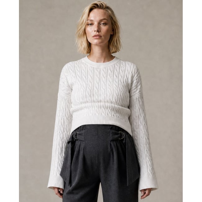 Pull d'allaitement Abby ivoire <span itemprop=